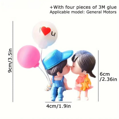 ONEMAXES Car Accessories Cute Cartoon Couples