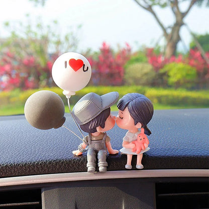 ONEMAXES Car Accessories Cute Cartoon Couples