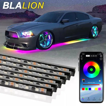 ONEMAXES Strip Light LED Underbody APP Remote Sound Control RGB Neon Light