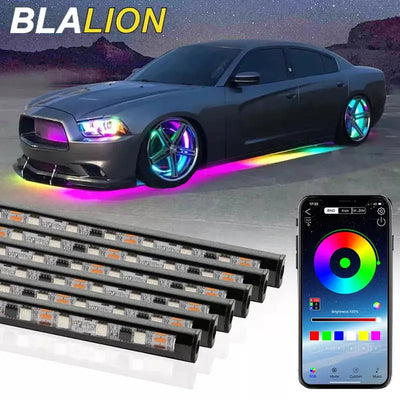 ONEMAXES Streifen Licht LED Unterboden APP Remote Sound Control RGB Neon Licht