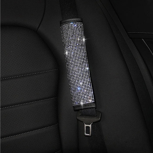 ONEMAXES Bling Bling Rhinestones Crystal Car Handbrake Cover Gear