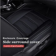 ONEMAXES Universal Car Seat Cover Set PU Leather Vehicle Cushion Full Surrounded Protector