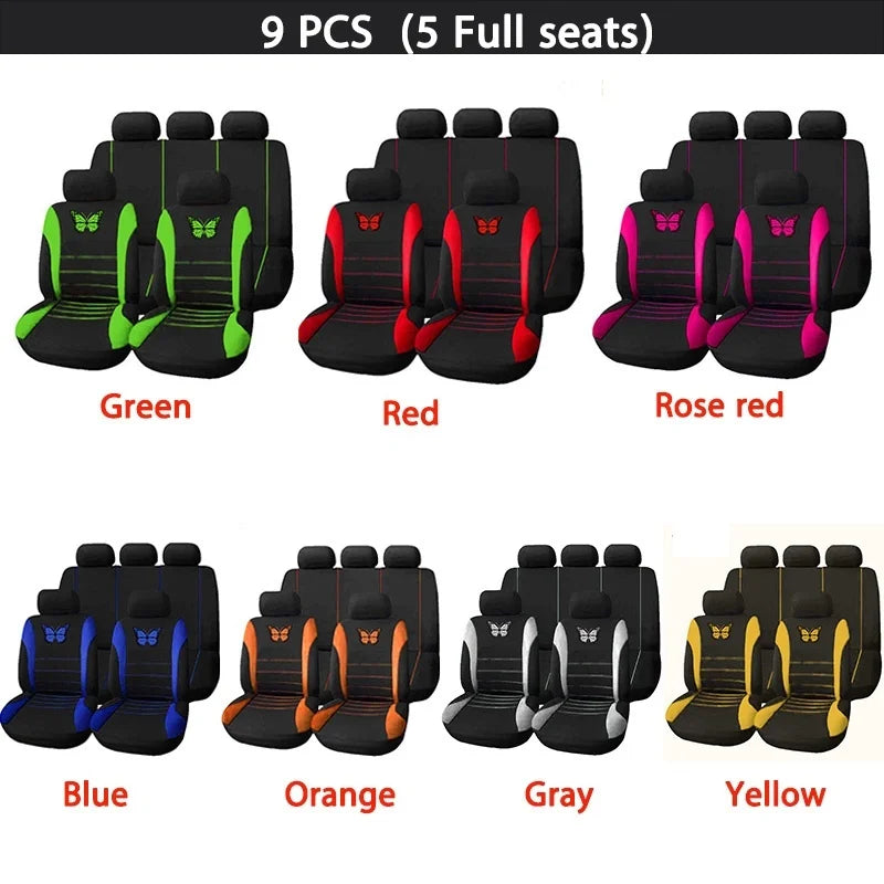 Butterfly Car Seat Covers Universal Car Seat Cover Car Seat Protection Covers Women Car Interior Accessories (9 Colors)