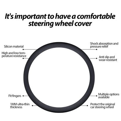 ONEMAXES Silicone Car Steering Wheel Cover