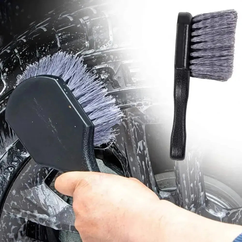 ONEMAXES Car Wheel Cleaning Brush Detail Brush Short Handle