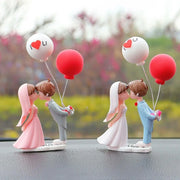 ONEMAXES Cartoon Couples Car Ornament Model Wedding