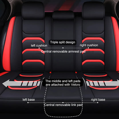 ONEMAXES Universal Car Seat Covers Luxury Leather Seat Covers