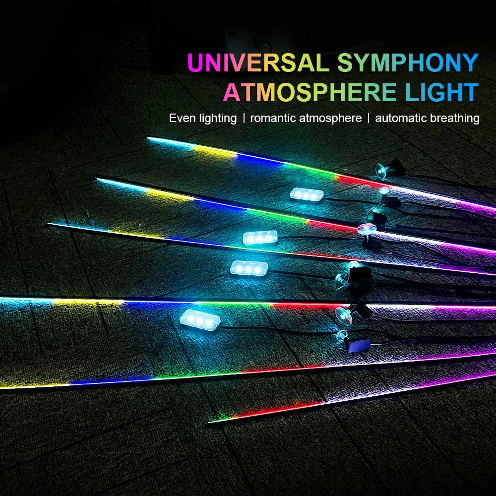 ONEMAXES RGB Symphony Car Atmosphere Interior LED 14 in 1 18 in 1 64 Colo