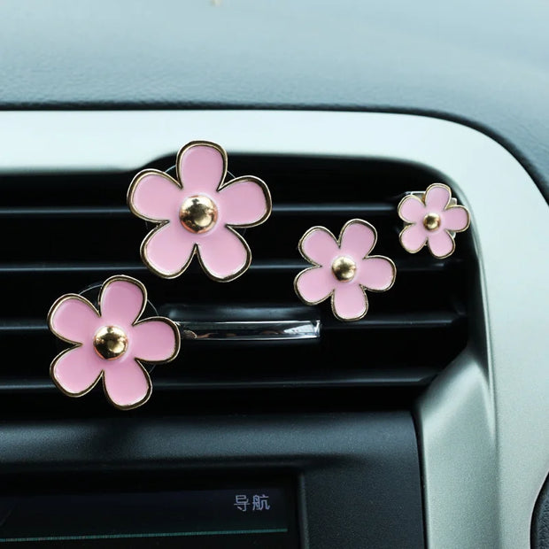 ONEMAXES Car Little Daisy Outlet Vent Perfume Clips