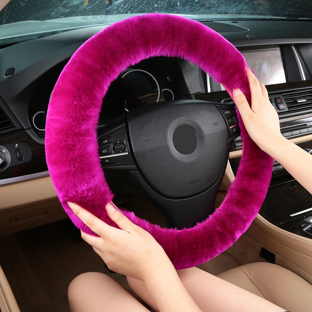 ONEMAXES Universal Winter Car Steering Wheel Cover