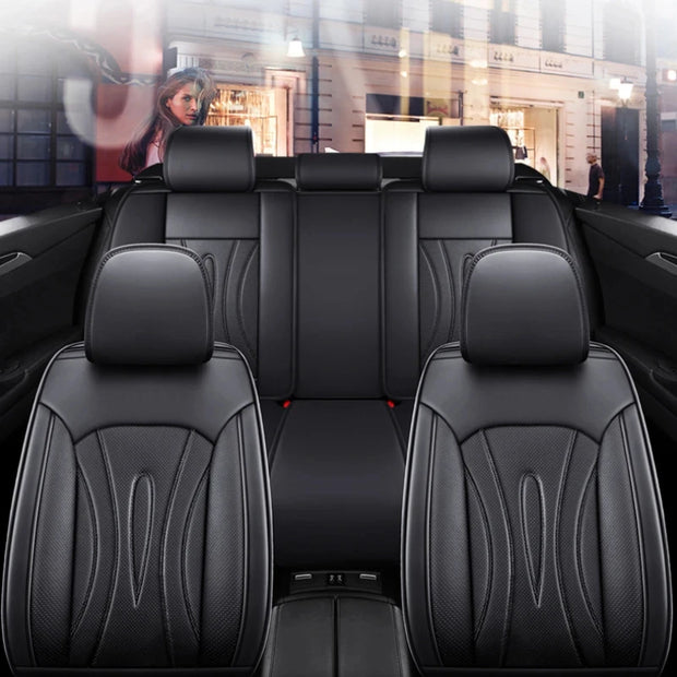 ONEMAXES Artificial Leather Luxury 3D Car Seat Cover Is Suitable for Chevrolet All Models Cruze Captiva Sonic Spark Aveo Blazer