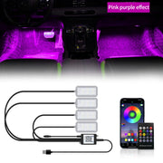 ONEMAXES LED Car Interior Ambient Foot Strip Light Kit Accessories