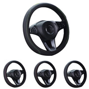 ONEMAXES 1Pcs Steering Wheel Cover Breathable Leather Anti Slip PU Leather Steering Covers for 37-38cm