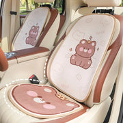 ONEMAXES Cartoon Bear Car Seat Cushion Full Set Soft