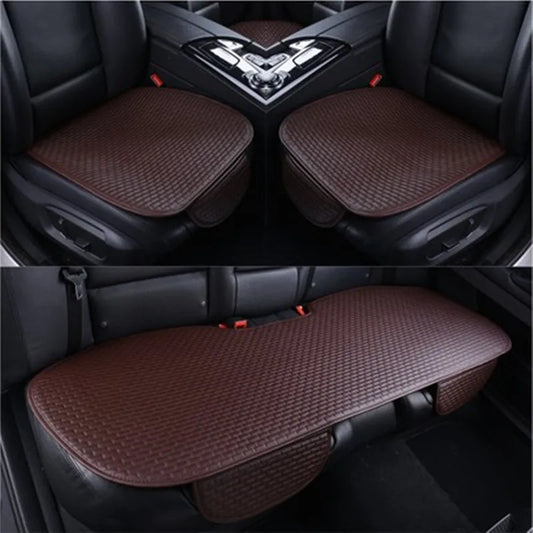 ONEMAXES Car Seat Cover Full Set PU Leather Seat Cushion For VW