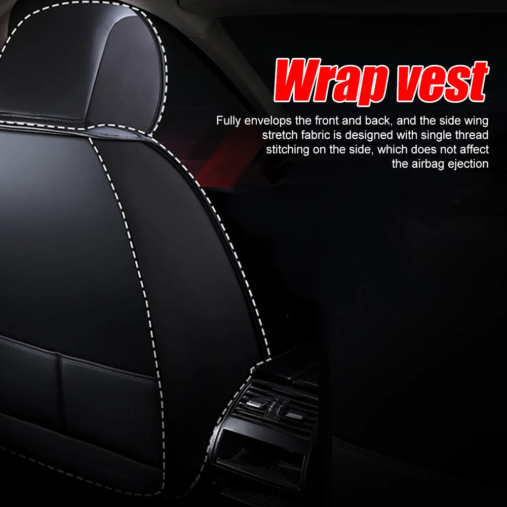 ONEMAXES Universal Car Seat Covers Luxury Leather Seat Covers