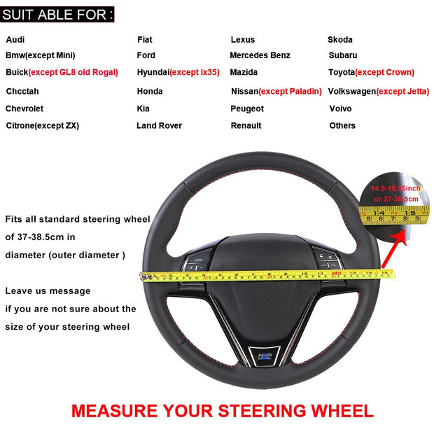 ONEMAXES Universal Winter Car Steering Wheel Cover