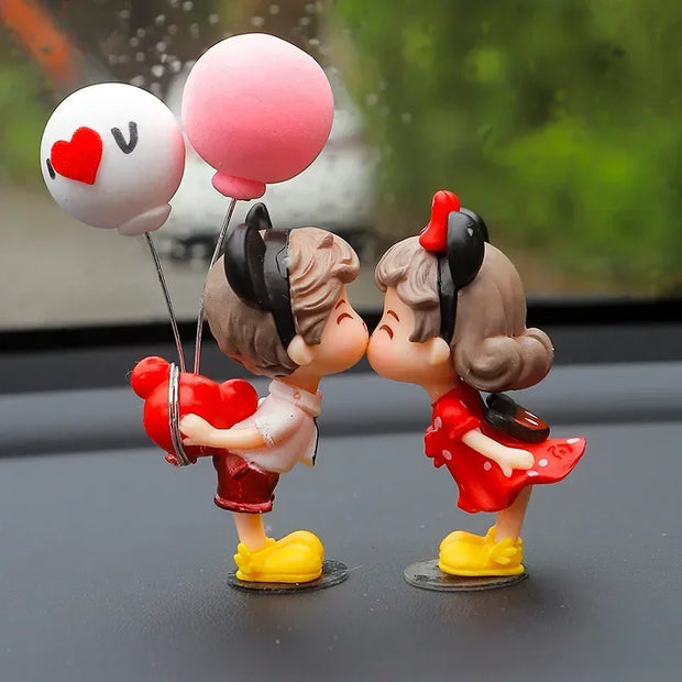 ONEMAXES Car Accessories Cute Cartoon Couples