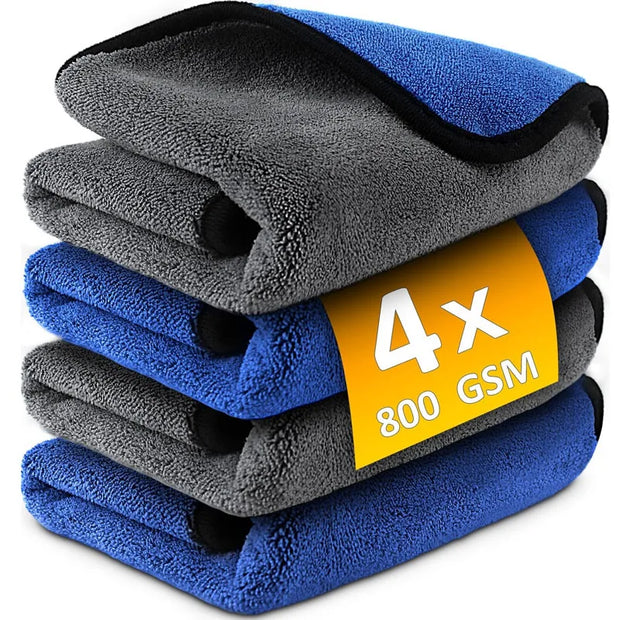 ONEMAXES  Microfiber Car Washing Towel Soft Quick Drying 1-4pcs