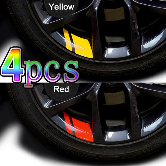 Car Sticker Reflective Car Wheel Rim Vinyl Warning Sticker