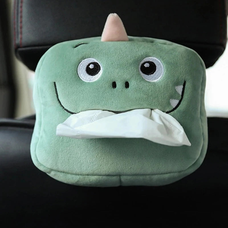 ONEMAXES Cartoon Tissue Box Holder Cute Short Plush Tissue Boxes