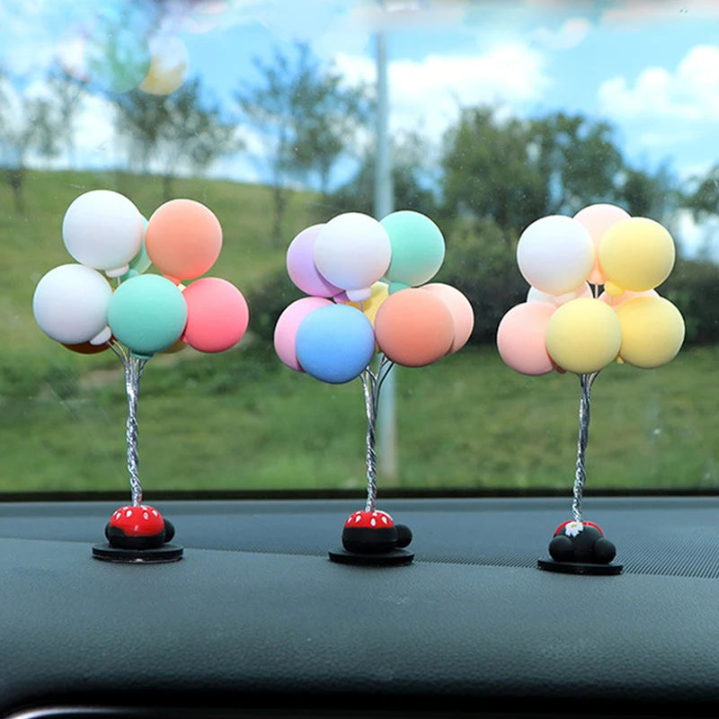 ONEMAXES Creative Car Balloon Ornaments Center Console