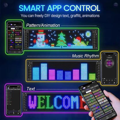 ONEMAXES  LED Matrix Pixel Panel Light Bluetooth  5V USB