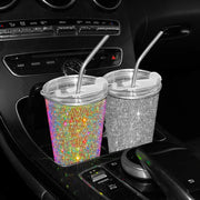 ONEMAXES Bling Diamond Stainless Steel Car Water Cup 550ML