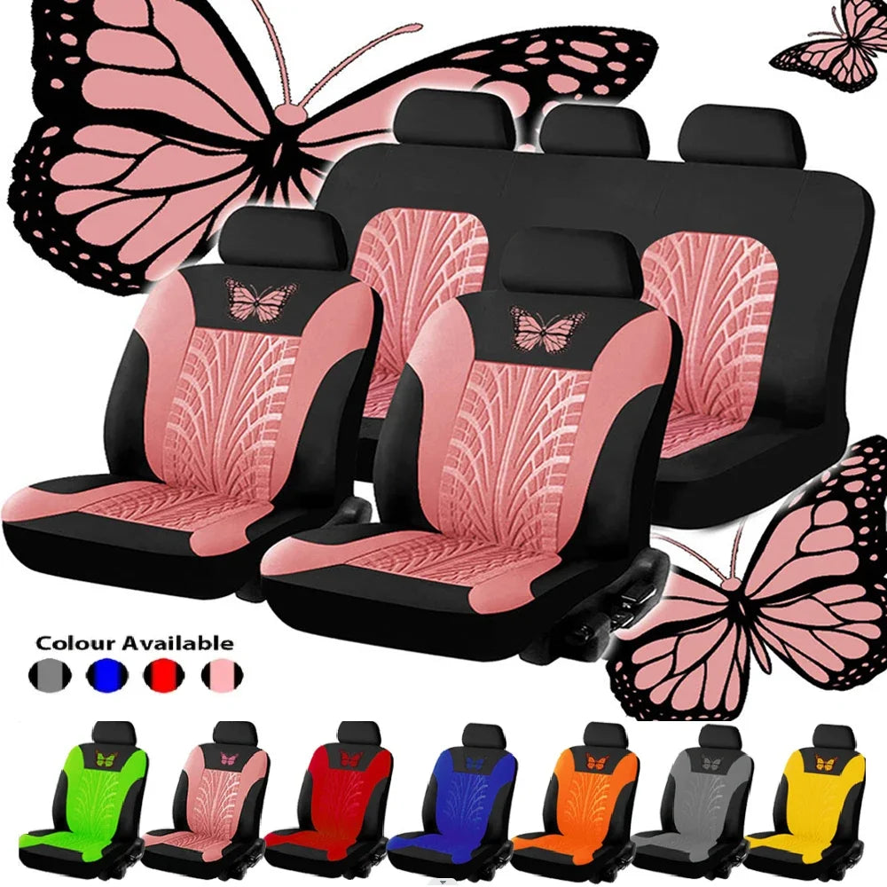 ONEMAXES Butterfly Glamour Car Seat Cover