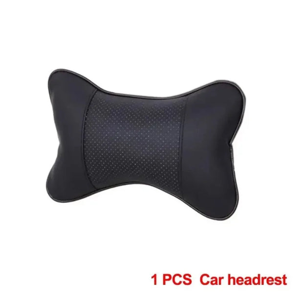 ONEMAXES Car Neck Pillows Both Side Pu Leather 1pcs