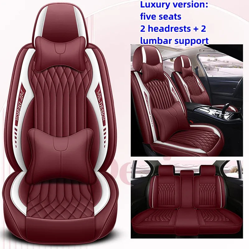 ONEMAXES NEW Luxury Car Seat Cover for 2015-2022 Mustang Full Set