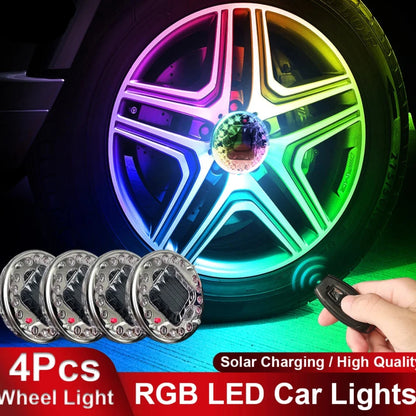 ONEMAXES LED Car Wheel Lights RGB Car 4Pcs