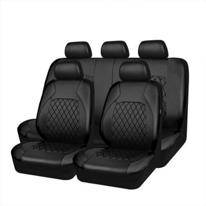 ONEMAXES 9 Pieces Car Seat Covers Full Set Waterproof Front And Back Seat