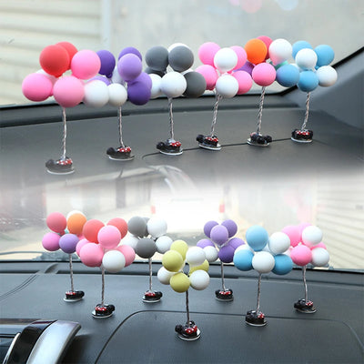 ONEMAXES Bunte Luftballons Auto Ornamente Nette Mini Cartoon Auto