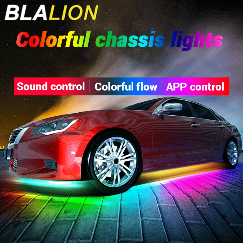 ONEMAXES Strip Light LED Underbody APP Remote Sound Control RGB Neon Light