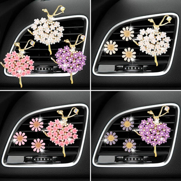 ONEMAXES Car Air Freshener Ballet Girl Car Air Conditioner