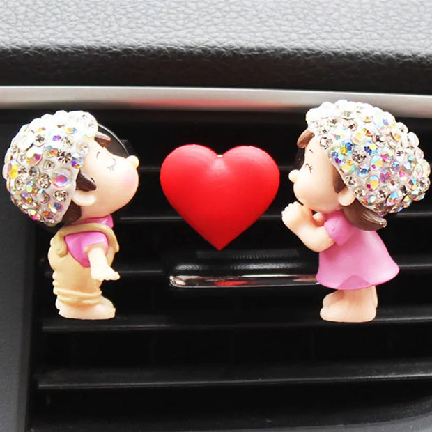 ONEMAXES Car Perfume Air Vent Clip Cute Auto Gift Car Decoration Boy Girl Couple