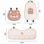 ONEMAXES Cartoon Bear Car Seat Cushion Full Set Soft