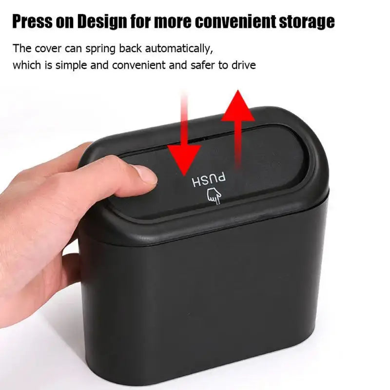 ONEMAXES Portable Plastic Car Storage Box Car Trash