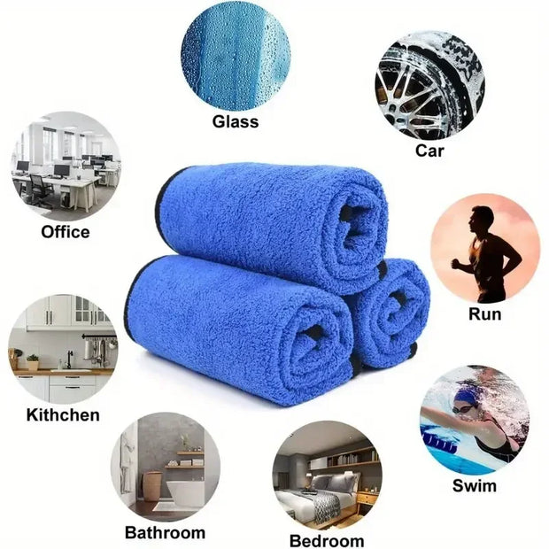 ONEMAXES  Microfiber Car Washing Towel Soft Quick Drying 1-4pcs