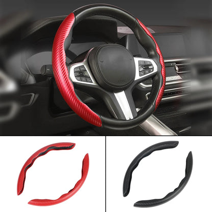 ONEMAXES 1Pair Car Steering Wheel Covers Booster Micro Fiber Leather