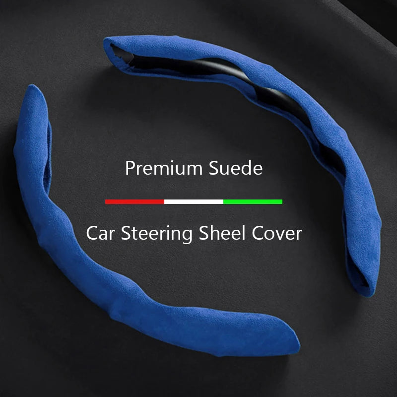 ONEMAXES BMW  Non-slip Suede Styling Car Steering Wheel Cover For BMW 1 3 5 7 Series X1 X3 G01 X4 G02 X5 X6  X7 Protector auto Accessories