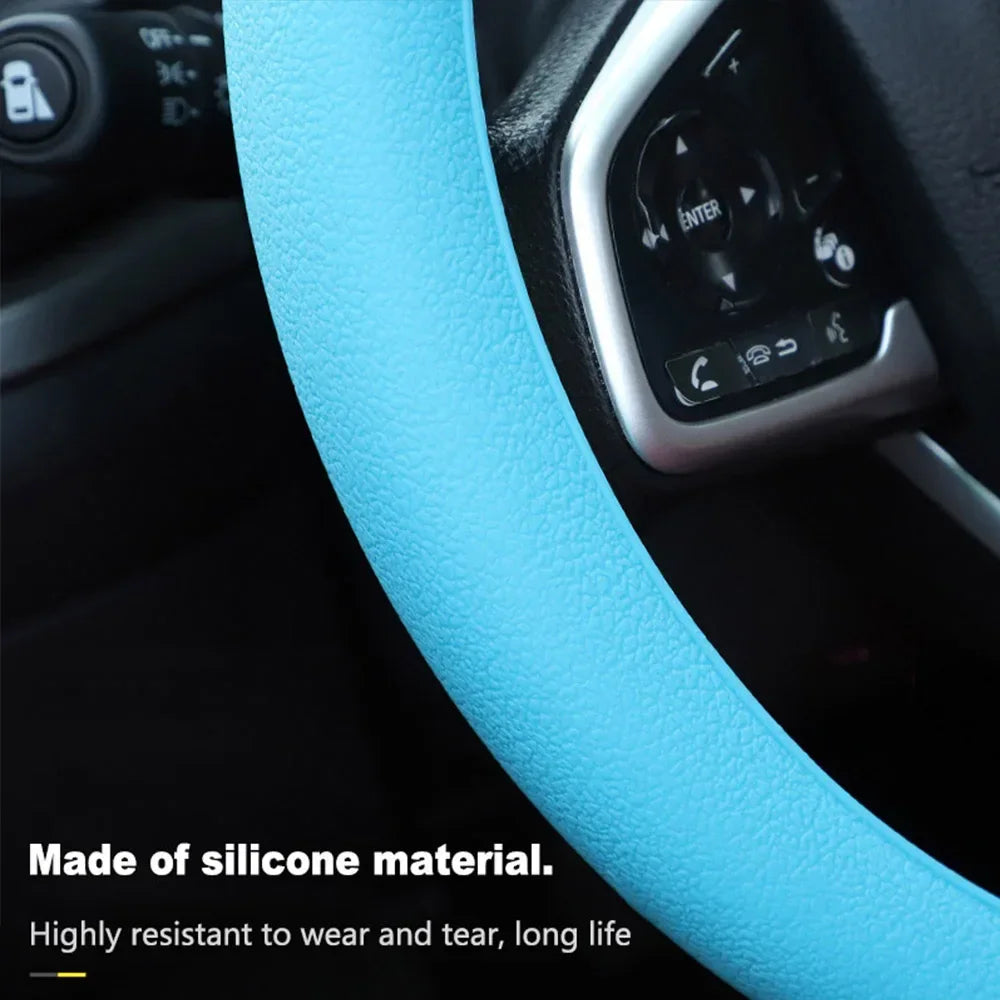 ONEMAXES Car Steering Wheel Cover Silicone Steering Covers