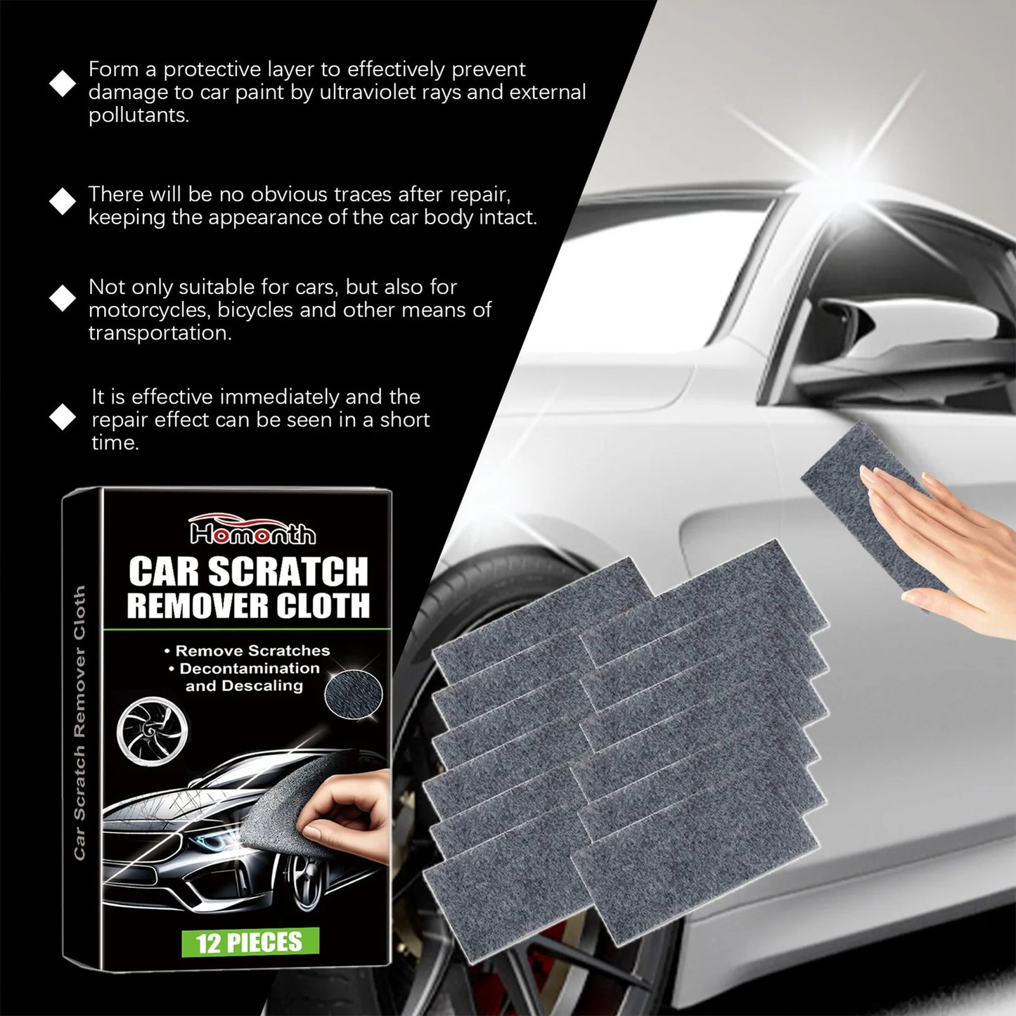 ONEMAXES Car Scratches Remover Cloth