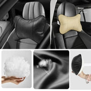 ONEMAXES Car Neck Pillows Both Side Pu Leather 1pcs