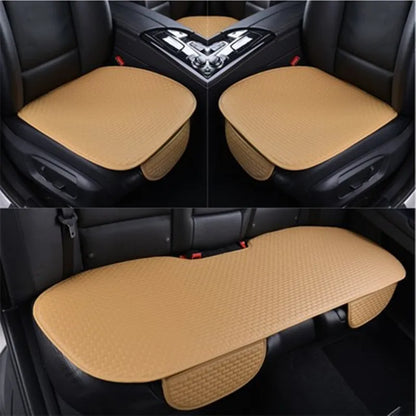 ONEMAXES Car Seat Cover Full Set PU Leather Seat Cushion For VW