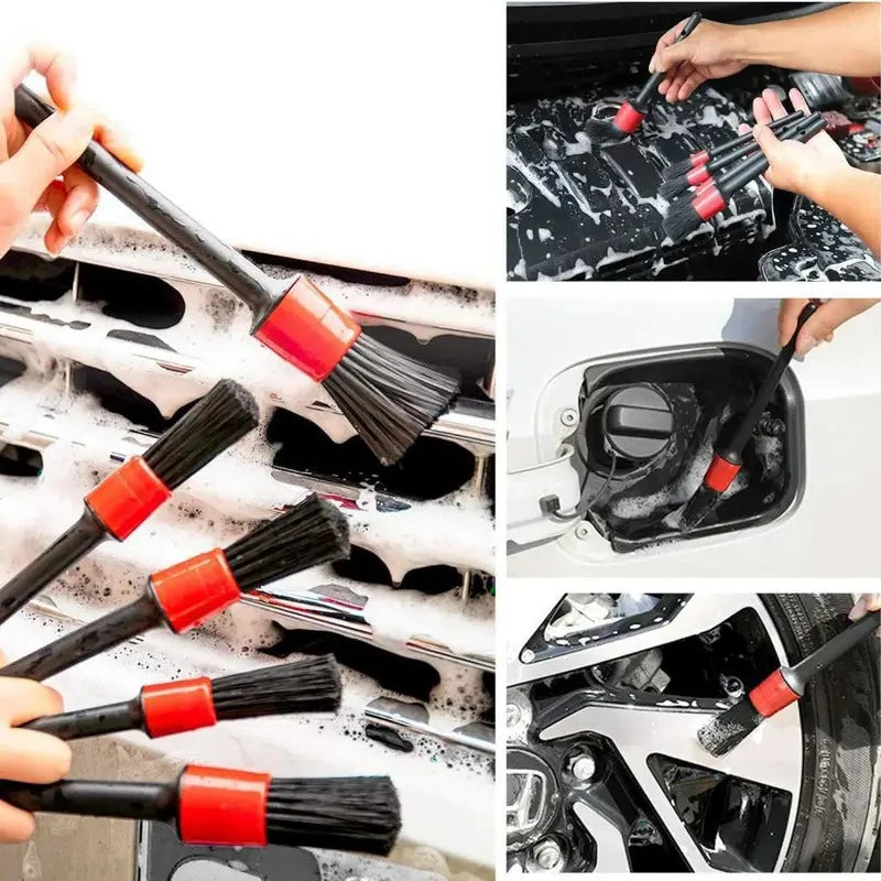 ONEMAXES 14PCS Car Interior Cleaning Details Brush Set Polished Car