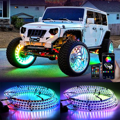 ONEMAXES RGB Car Wheel Light APP/Remote Car